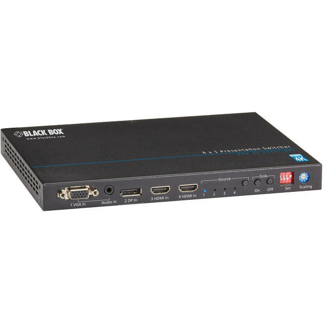 Black Box AVSC-0401H 4x1 Presentation Switcher - 4K, HDMI
