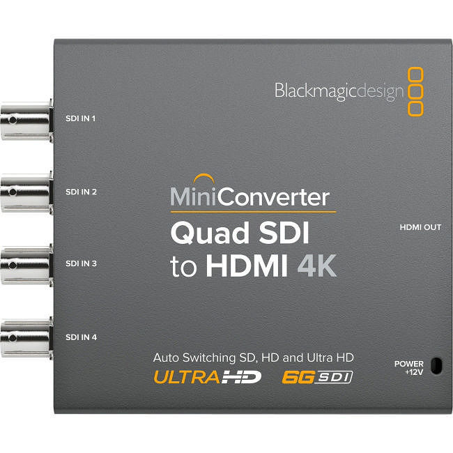 Blackmagic Design CONVMBSQUH4K2 Mini Converter Quad SDI to HDMI 4K