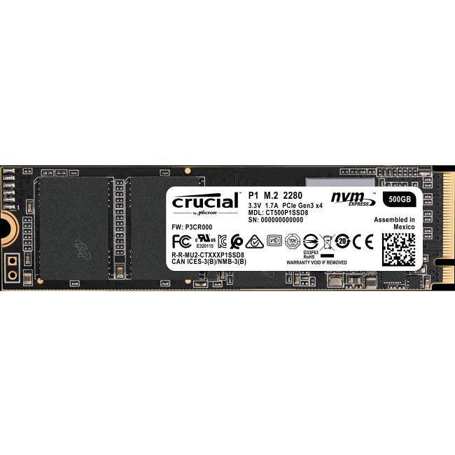 Crucial P1 500GB M.2 2280 SSD 本体のみ新品未使用 Crucial CT500P1SSD8 Client 500 GB SSD - PCIe 3.0 x4 - M.2 2280