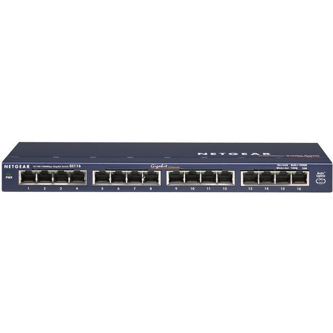 NETGEAR GS116NA ProSafe GS116 16-port Gigabit Ethernet Switch | Exxact