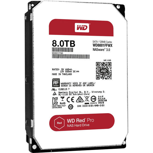 WD WD8001FFWX Red Pro 8 TB Hard Drive - 3.5 - SATA - 7200 - 128 MB
