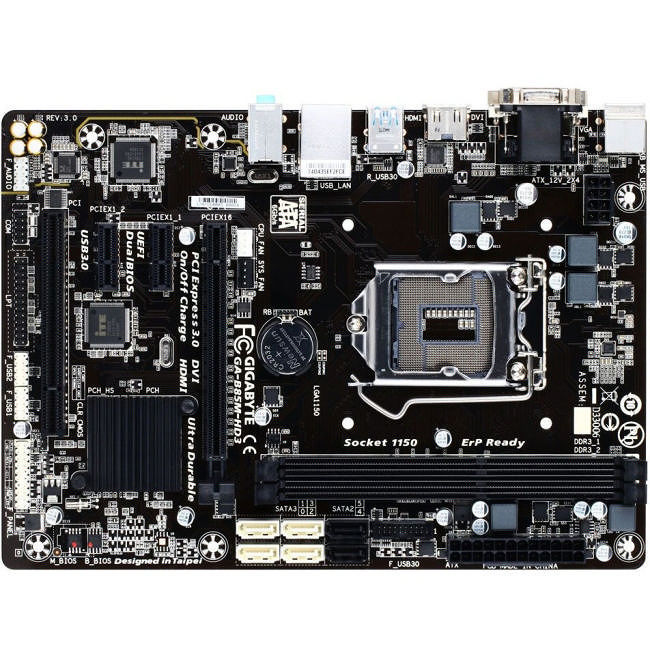 GIGABYTE GA-B85M-HD3 Desktop Motherboard - 1x Socket H3 LGA-1150