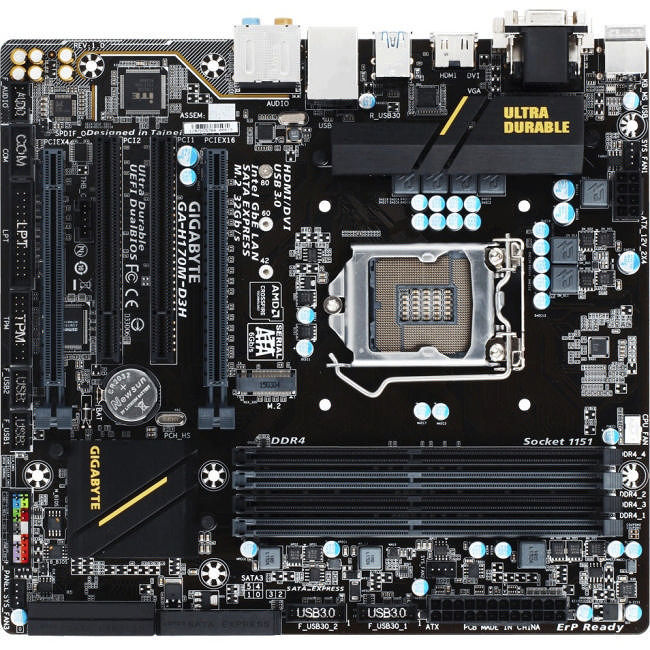 GIGABYTE　GA-H170M-D3H DDR3　LGA1151 Png