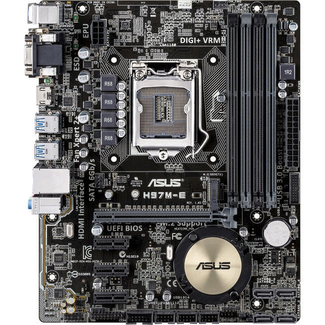 ASUS H97M-E/CSM/C/SI Desktop Motherboard - Intel H97 Express