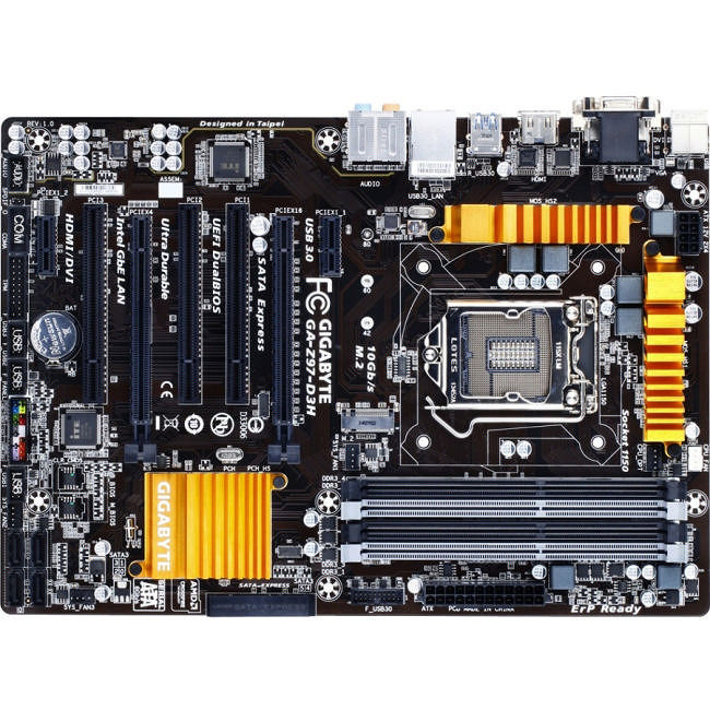 GIGABYTE GA-Z97-D3H Desktop Motherboard - 1x Socket H3 LGA-1150