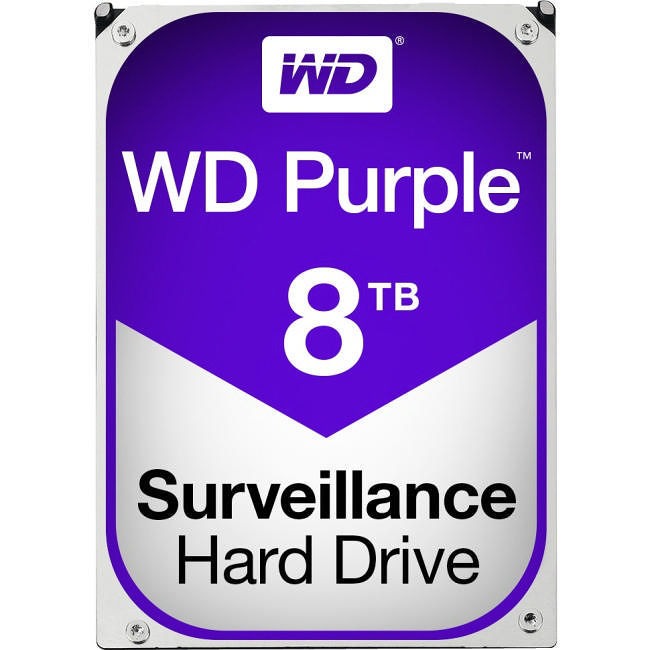 WD WD80PURZ Purple 8 TB Hard Drive - 3.5 - SATA - 5400 - 128 MB