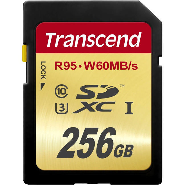 Transcend TS256GSDC300S-E 256GB | SDXC I, C10, U3, V30 geheugenkaart - 95/40 MB/s - retail verpakking